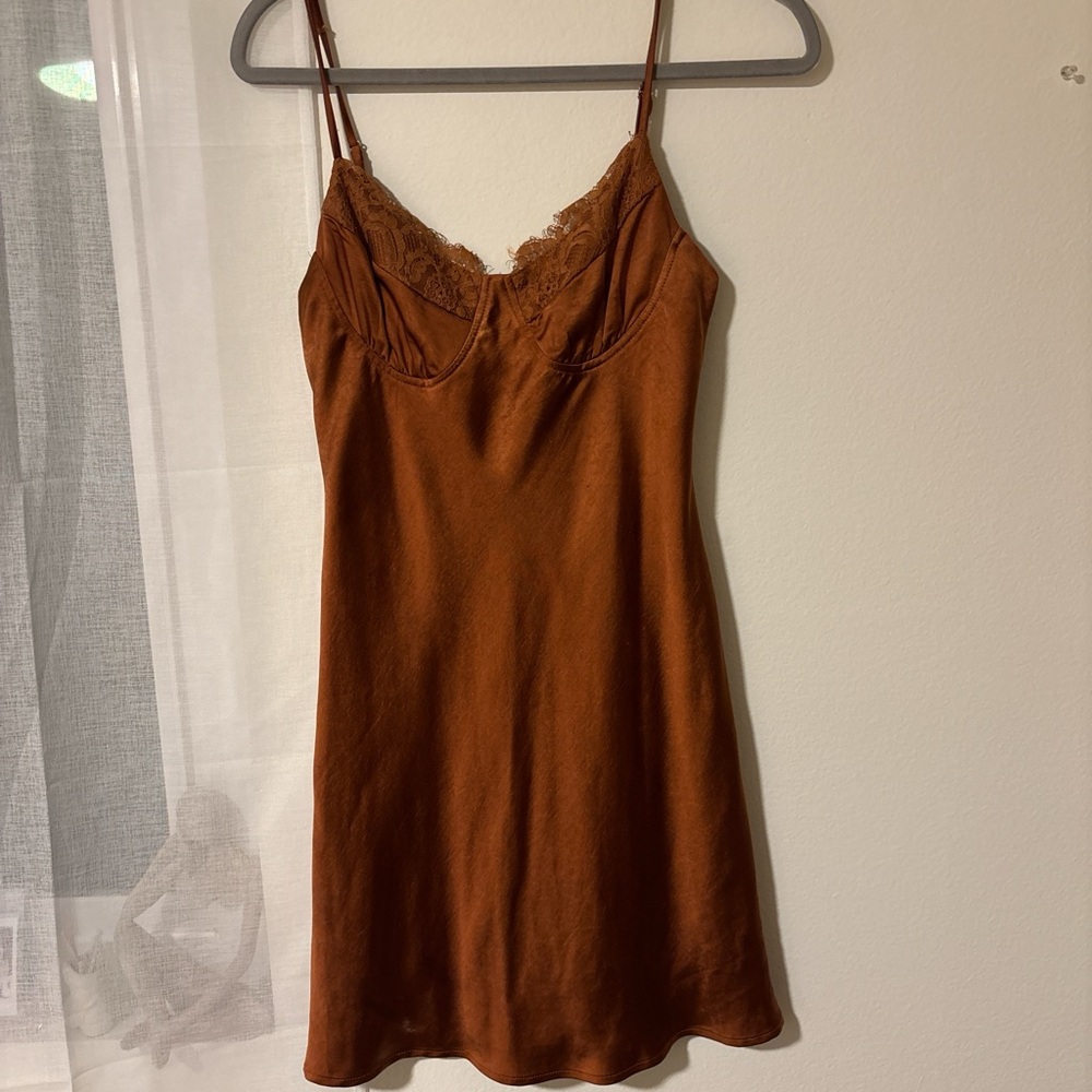 Mini slip dress silk